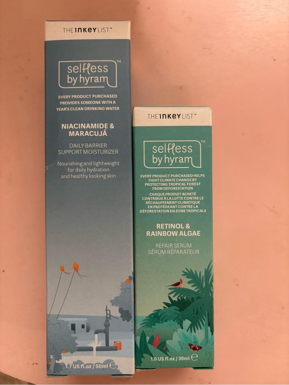 Selfless by Hyram retinol and niacinamide barrier moisturizer set